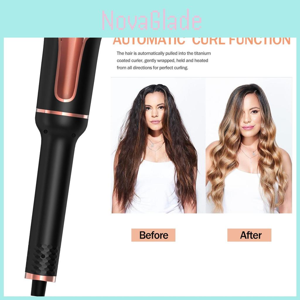 Electric Automatic Curler For Gorgeous Rose Curls With Ionic Technology And 10 Heat Settings For All Hair Types