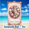 Cat Theme Beach Towel Personalized Custom Name & Text Soft Quick Dry Beach Towel for Swimming Travel