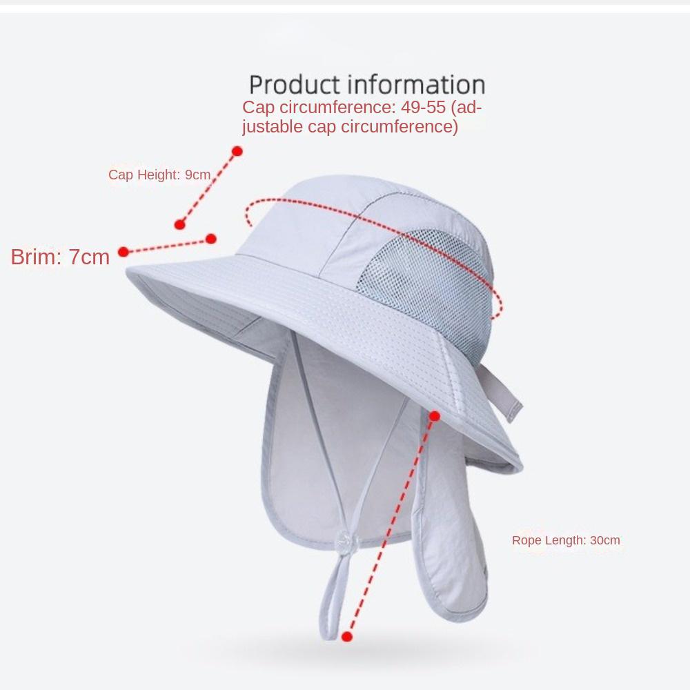 Wide Brim Sunscreen Hat Mesh Beach Hat New Bucket Hat  Summer
