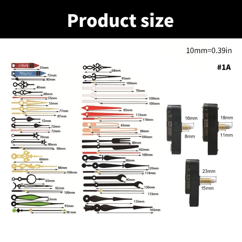 Pendulums Clock Movement Mechanism Quartzs DIY Movement Kits Replacement Long-Shafts Repair Accessories Include Hands