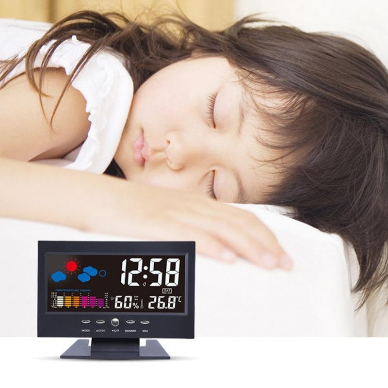 Cyfrowe higrometry termometry stacje pogodowe na ścianę ze wskaźnikiem poziomu komfortu i alertem trendu temperatury
