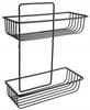 Wire Shower Shelf, Two Levels, Black, Loft, 335x28 Cm