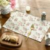 4Pcs, Floral Rose Placemats, Washable, Suitable for Holiday Parties, Home Decor, Kitchen Countertops