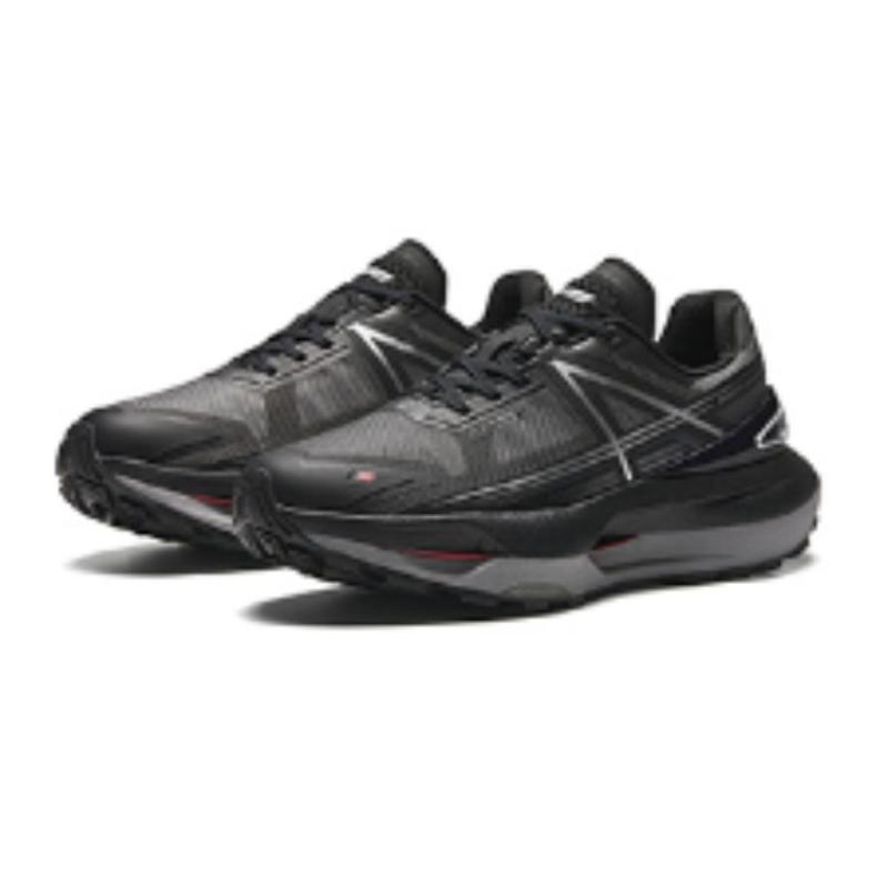 Anta Swift Abrasion Resistant Breathable Low top Trail Running Shoes Men's Black Sneakers 112416601A-1