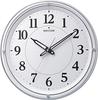 RHYTHM Wall X Continuous Second Automatic Backlight Dimmable 8MY533SR03 Clock, White, 33.2 5.4cm, Radio-controlled, Analog, Hand, (In Dark), Color,