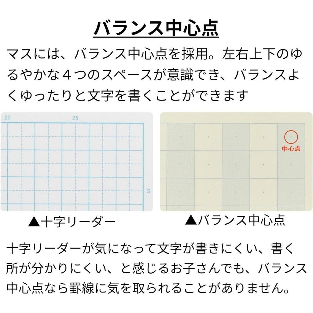 Ogurishiko OGUNO Mahora Easy-to-Write Kanji Practice Notebook Semi-B5 32-Grid Mint 3-Pack, Japanese School Writing Book for Kids & Adults