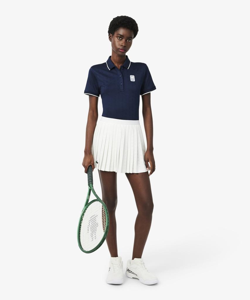 LACOSTE Women'S Tennis Heritage V-Cut Polo Shirt Pf0232-56G 166