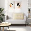 Back Cushion Cream 80 x 19 x 50 cm Fabric