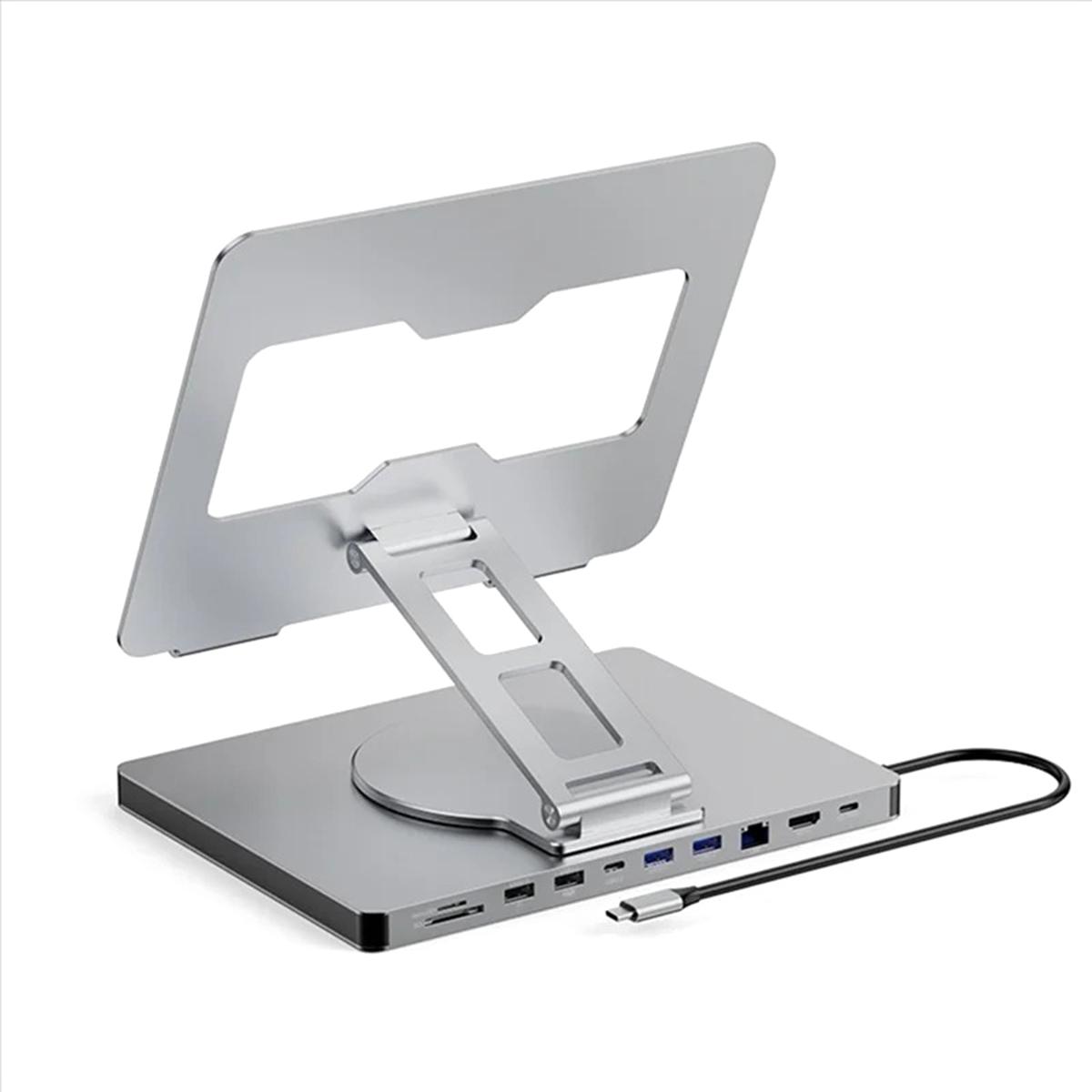 

Многофункциональная док-станция 10 в 1 с USB-хабом, картридером, RJ45 для держателя планшета, док-станция, складной универсальный держатель-кронштейн для ноутбука 1PCS