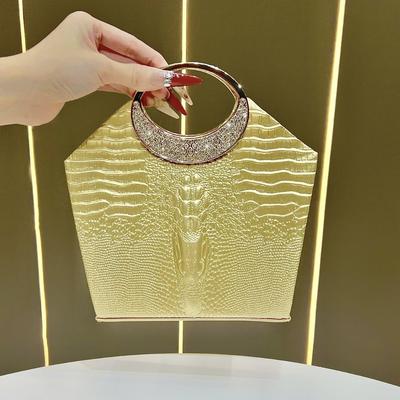 Dinner Bag, Handbag, High-end Rhinestone Banquet Bag, Fashionable Dress Bag, Chain Bag