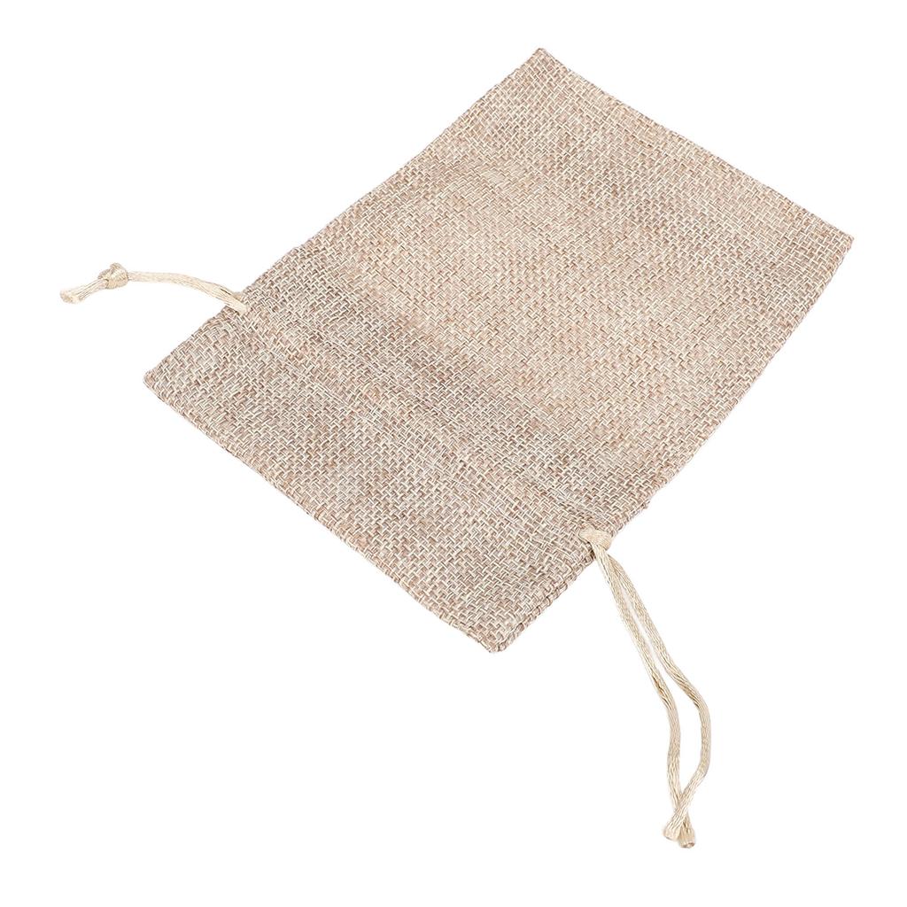 20pcs Burlap Bags Burlap Gift Bags Single Side Window Burlap Pouches with Drawstring for Jewelry Makeup Candy