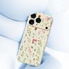 For iPhone 17 Pro Max Case Small Flower Leaves Pattern Printing Straight Edge TPU Phone Back Cover