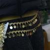 Creative Belly Dance Waist Chain Shiny Tassel Gold Sequin Lace Sequins Waist Chain  Stage Costume