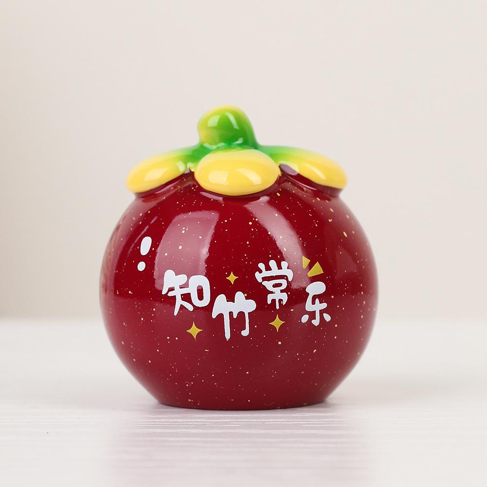 Adorable Resin Fruit Figurine - Cute Office Desktop Decoration