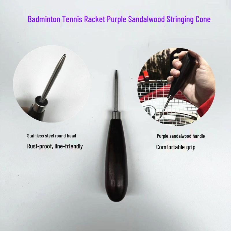 Durable Badminton Racket Stringing Tool Organizer with Non-removable Black Rosewood Handle