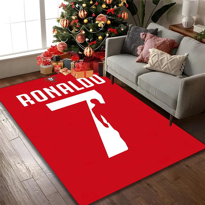 1pc Cristiano Ronaldo Printed Chair Rug for Home Office Use, Living Room Kitchen Game Room Area Carpet