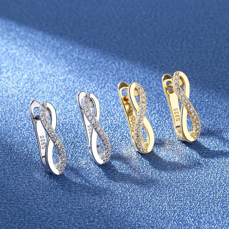 Korean Fashion 8-Figure Diamond Ear Cuffs: Elegant Japanese-Korean Style for Women & Girls