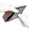 Inden Bill Compartment Coin Black with Pink Snowdrop [Inden-ya] Bi-fold Wallet, H, Box-type Purse, Deerskin, Pattern, Pattern, 2204-51-160