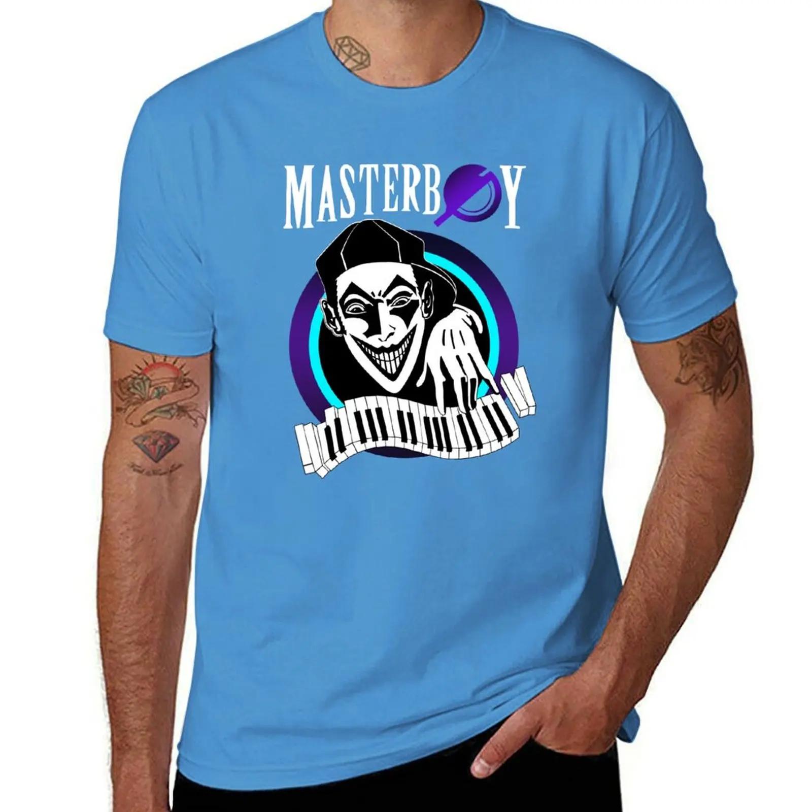 Masterboy Dance 90s blue purple collectors edition TShirt street wear oversized graphic tee sublime plain t shirts men S