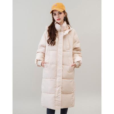 Jaqueta Acolchoada de Algodão Grosso para Baixo Feminina Longa Solta Estilo Hong Kong Roupa Pão Jaqueta Acolchoada de Algodão no Inverno.