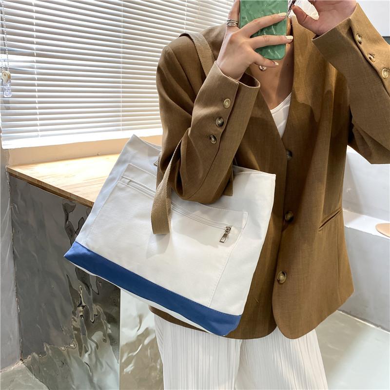 Large Capacity Casual Simple Fashion Korean Style Women Shoulder Hand Tote Bag