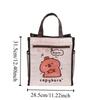 Large Capacity Capybara Handbag Double Layered Cartoon Storage Bag Children Tutoring Bag  Daily
