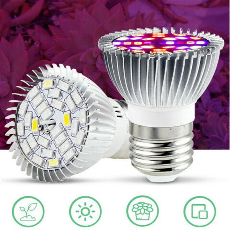 Advanced Full Spectrum 28leds Growing Lamp With Uv Light Perfect For All Plant Stages E27 Gu10 E14