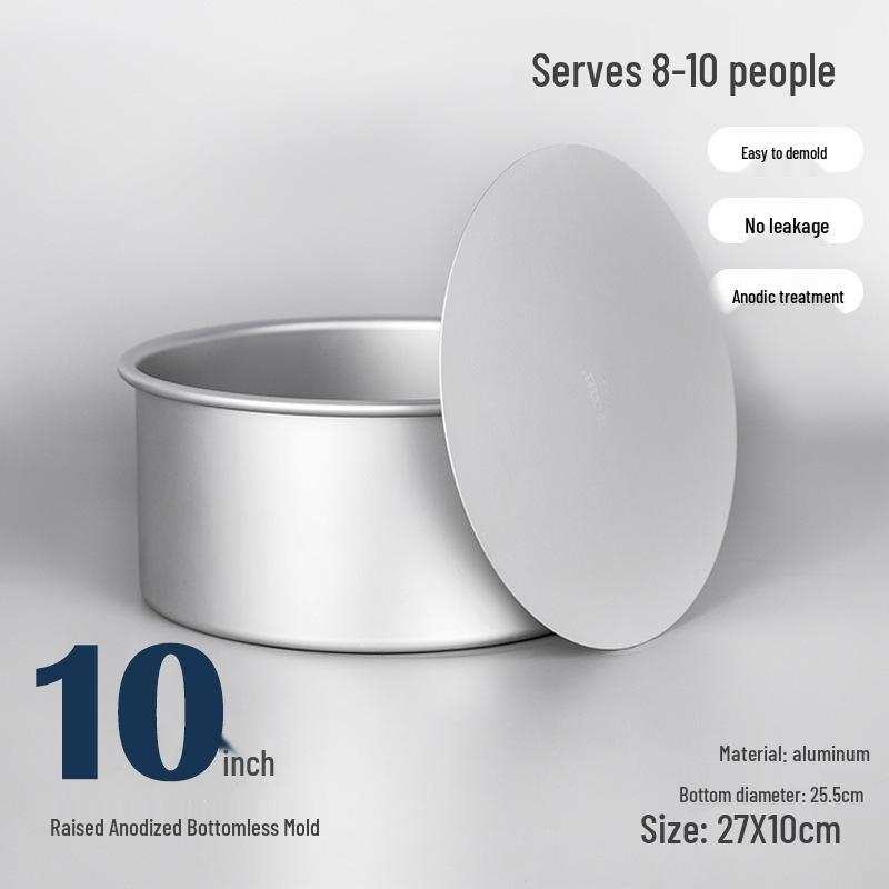 Chiffon Cake Mold Set with Removable Bottom: 4", 6", 8", 10" for Oven Use