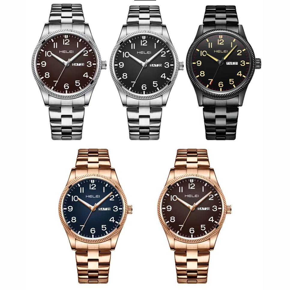 Men Clock Quartz Date Luxury Man Wristwatch Waterproof Luminous Stainless Steel Men's Watches Reloj
