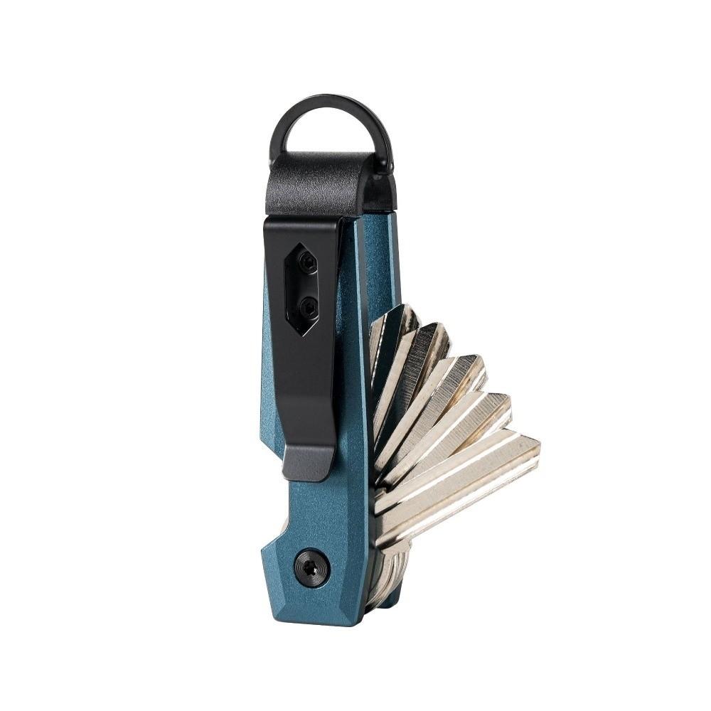 New Aluminum Alloy Key Organizer Minimalist Durable Metal Keychain Holds 1-6 Keys Multi-functional Key Storage Clip Daily Carry