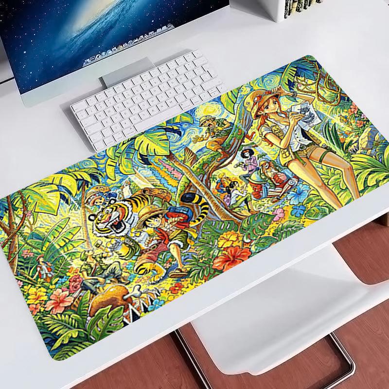 Hot Mouse Pad OOne PPiece Anime Desk Mat Laptop Accessories Large Gaming Keyboard Pad Office Mousepad NonSlip Gamer Mouse Mat