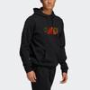 Adidas China Pattern Print Hoodie Men Tops Black HF4671