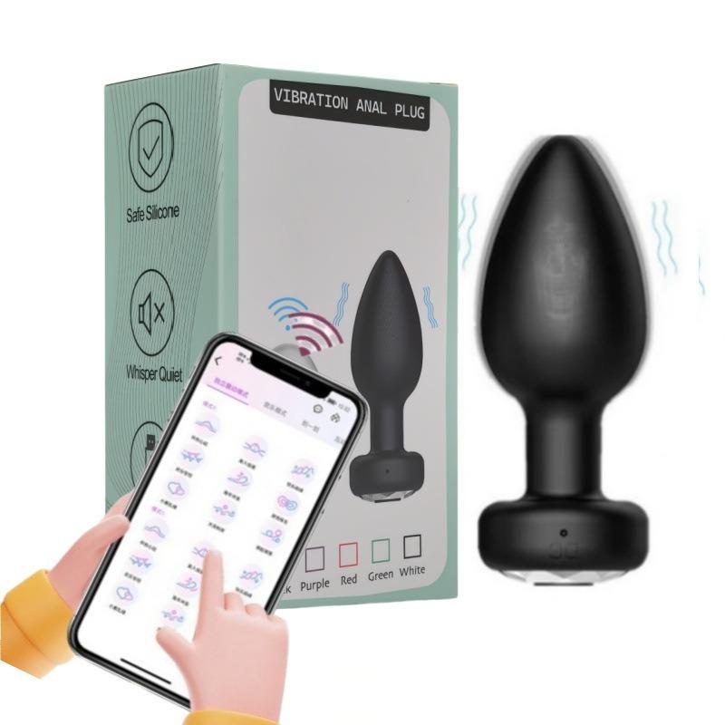 App Anal Plug Vibrator 10 Speeds Butt Plug Prostate Vibrating Massager Control Female Masturbator Sex Toys for Women Men