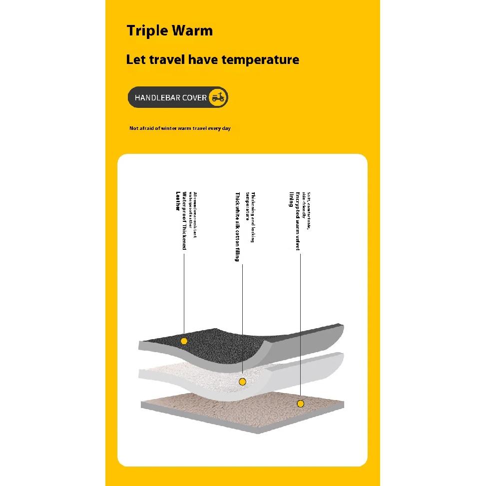 Motorcycle Handlebar Muffs Winter Equipment Mitts Warmer Gloves Waterproof Handmuffs Bicycle Handle Cover Hand Covers Warmers/*-