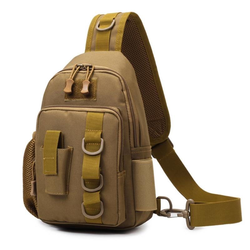 Fishing Tackle Storage Shoulder Bag Outdoor Fishing Shoulder Pack Comfortable Fishing Gear Carrying Bag with Rod Stand