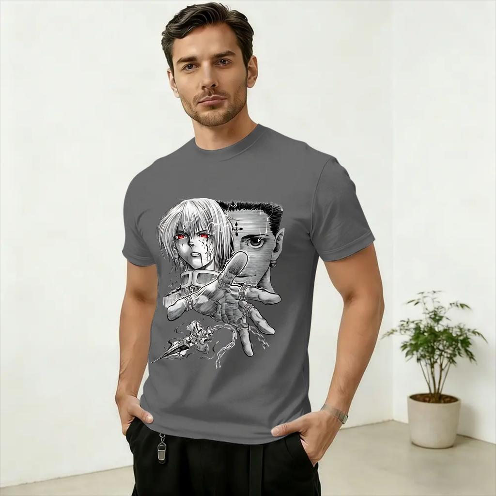 Kurapika T Shirt Unisexs Pure Cotton Vintage TShirt Round Neck Tee Shirt Short Sleeve Tops Plus Size