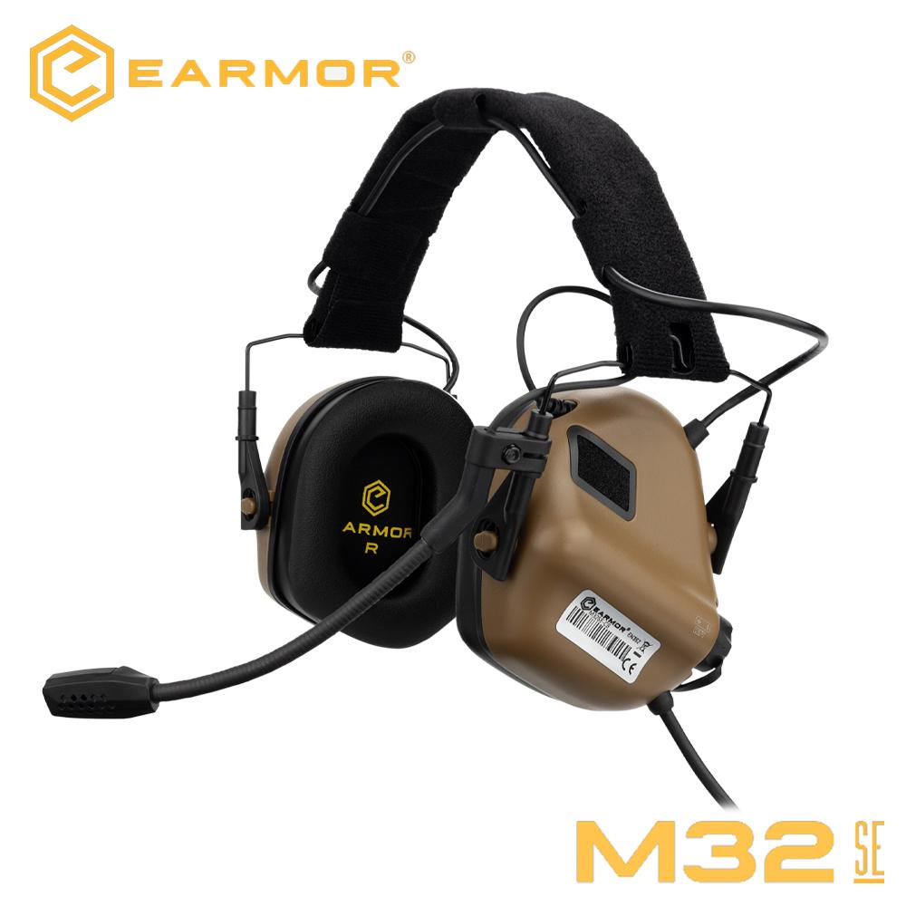 EARMOR Tactical Noise-Canceling Earmuff M32 SE Hunting Electronic Hearing Protection Headset with PTT&Helmet ARC Bracket