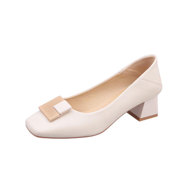 Fashion Women's Comfortable Work Shoes Thick Soles Soft Rubber Upper No Slip Non-slip Design For Office Retail Environments