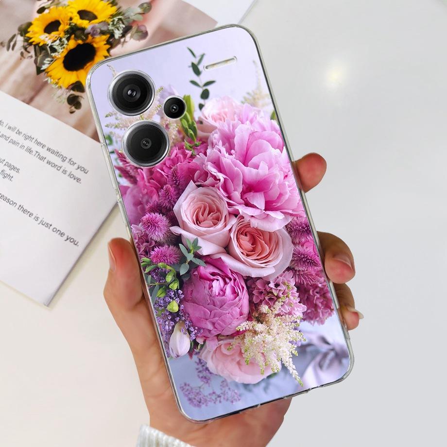 For Xiaomi Redmi Note 13 Pro+ Case Redmi Note13 4G Pro Plus Soft Clear TPU Bumper Funda For Redmi Note 13Pro+ Luxury Fashion Bag