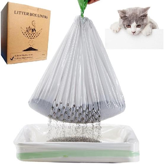 Gefryco Cats Sifting Litter Box Liners Thick 2mil, Jumbo Disposable Waste Litter Bags Litter Tray Liners 14 Count
