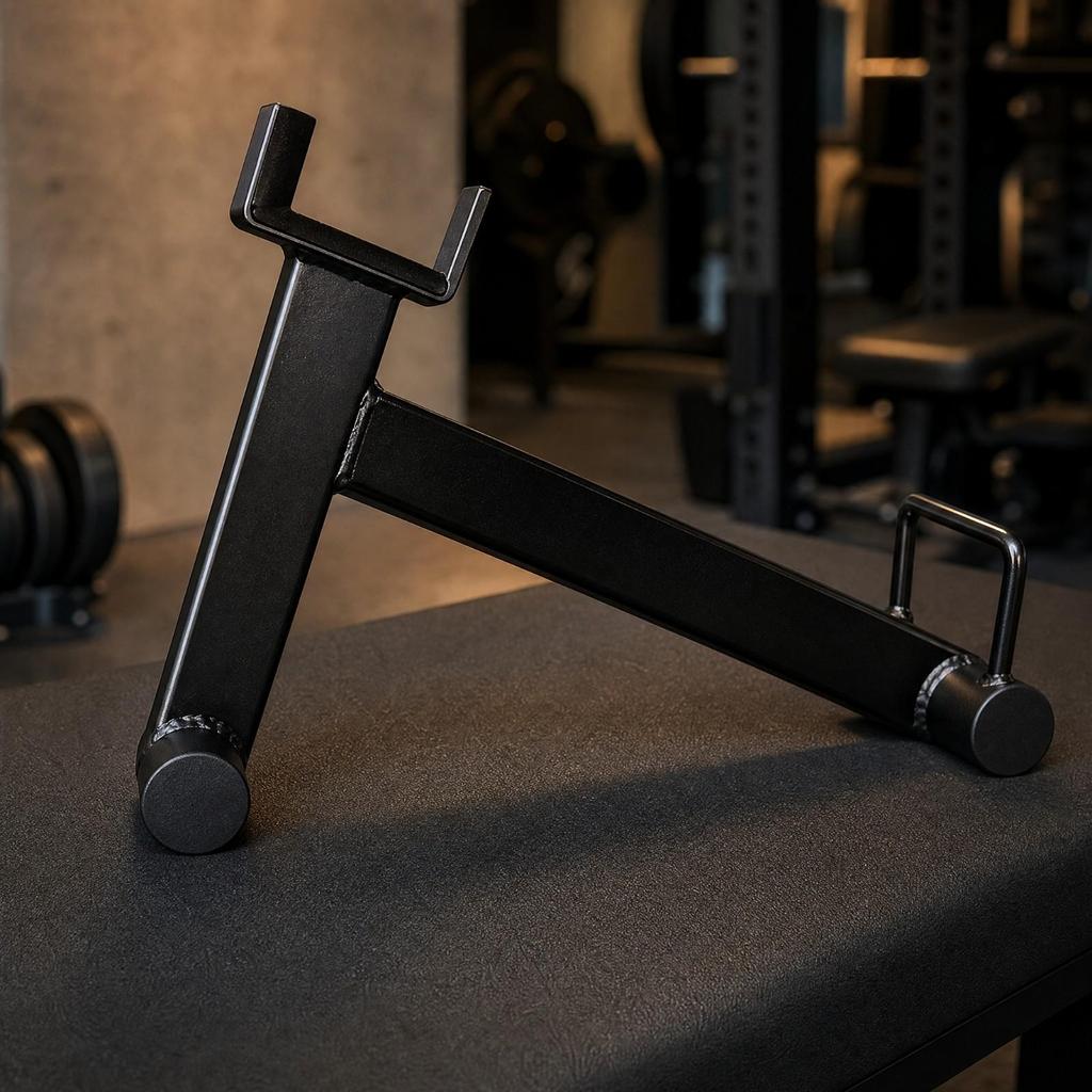 Barbells Rack with Cradle Holders FloorStanding Metal Stable Vertical Weight Bar