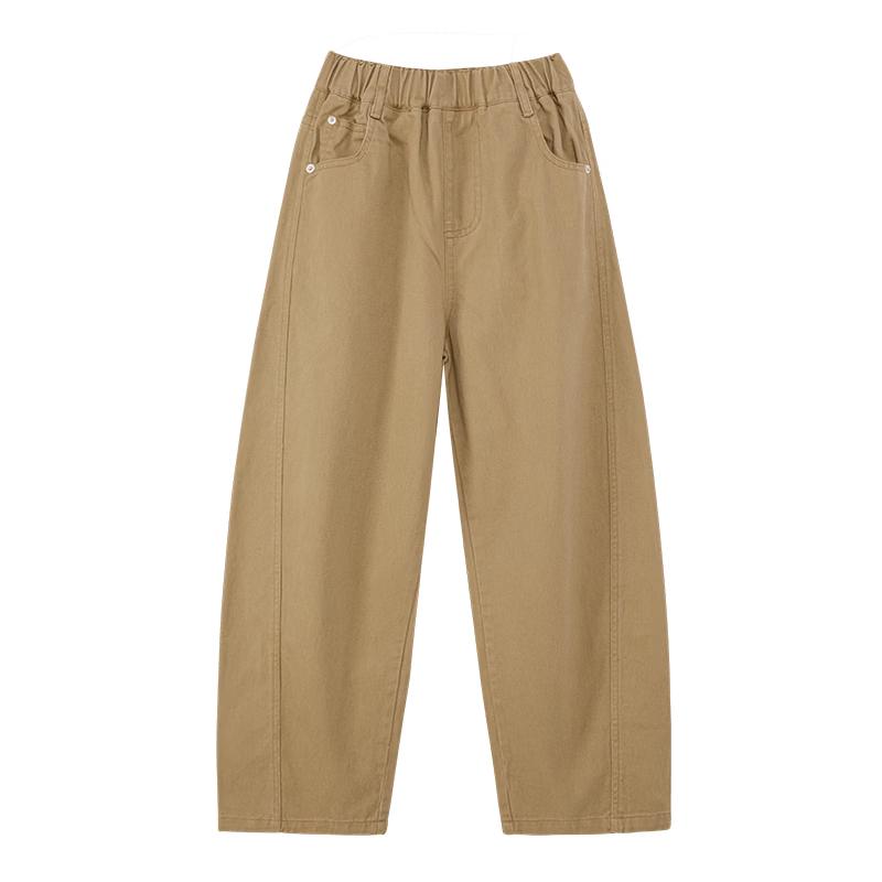 ZUOXI Girls' Soft Washed Cotton Casual Straight-Leg Pants
