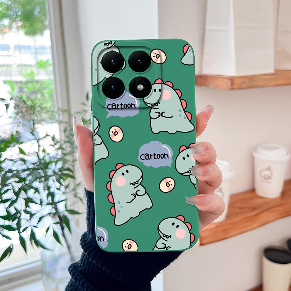 For Xiaomi 15T Pro Case For Xiaomi 17 Pro Max Cartoon Phone Back Cover Full Protection Soft Liquid Silicone Shockproof Bumper