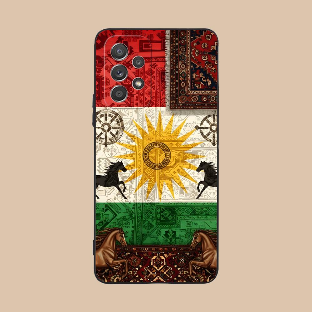 Kurdistan Flagge Mattes TPU Handyhülle für Samsung Galaxy A56 55 54 53 52 51 36 35 34 23 16 15 5G Bunte Hülle