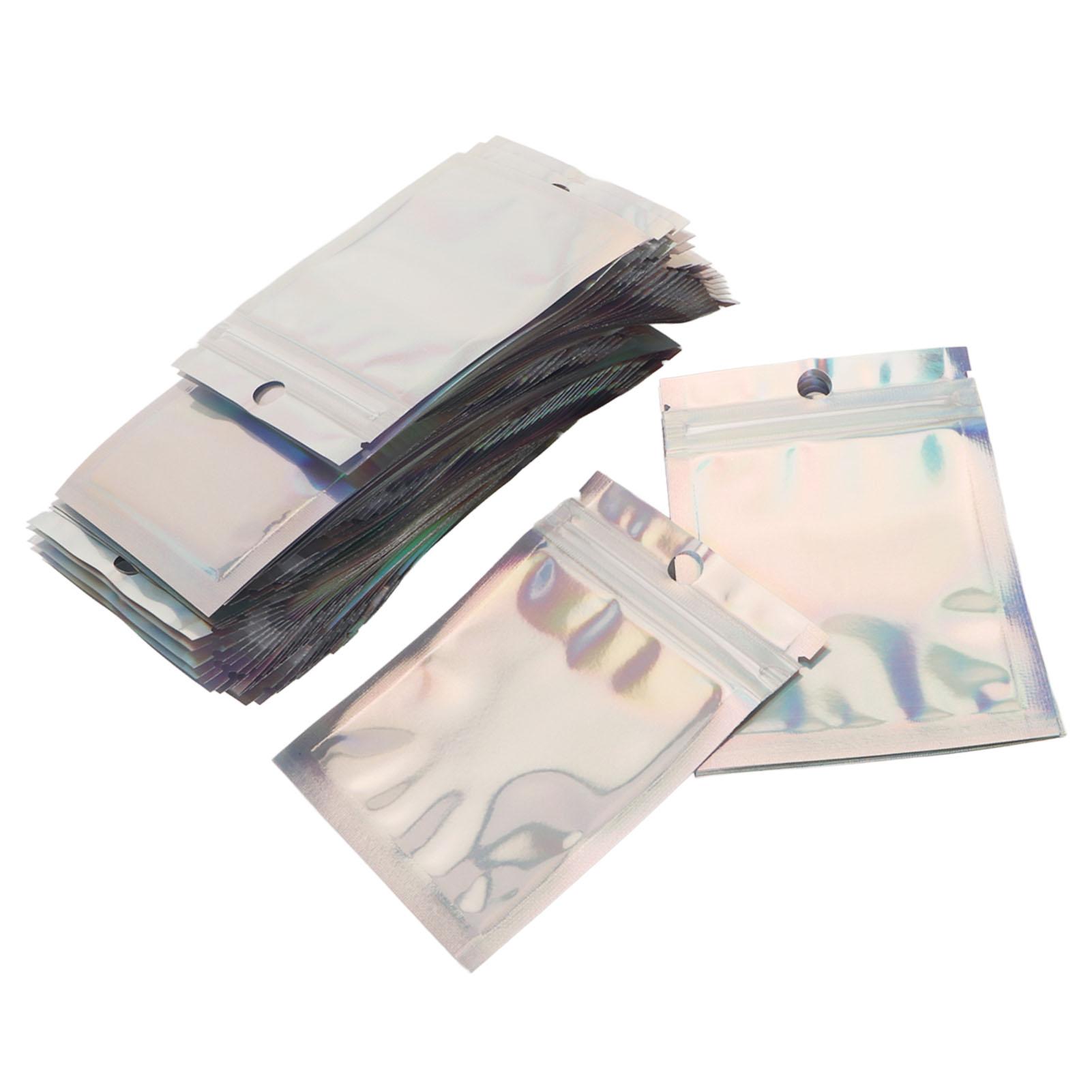 

200pcs Laser Packaging Bags Transparent Thicken Dust Proof Laser Ziplock Bags for Mobile Phone Accessories Hardware