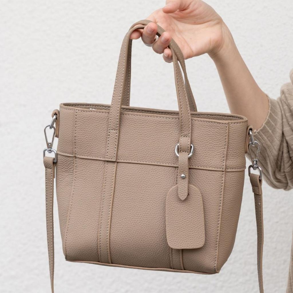 Bolso de piel vacuna bandolera Moda popular Color sólido Bolso de hombro para mujer Práctico Portátil Cesta de verduras Bolso sencillo para mujer