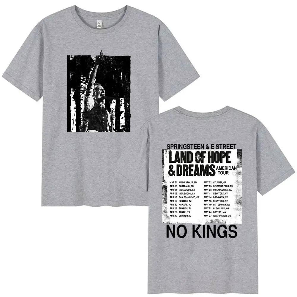 Rock Band Bruce Springsteen Land of Hope & Dreams Tour 2026 Maglietta Grafica Unisex Hip Hop Gotica a Maniche Corte Streetwear