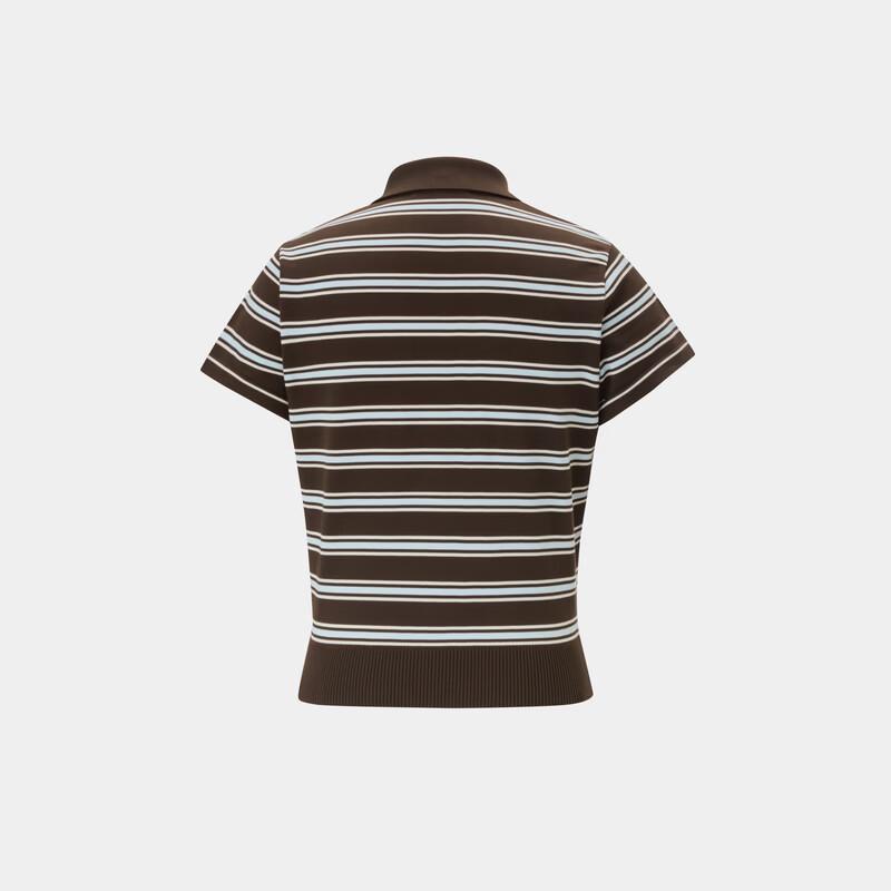 Biyin Lefen Women's 'Resilient Yarn' Striped Polo Shirt