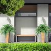 Realistic Faux Fern 1 Set Artificial UV Resistant Home Office Wedding Greenery Eco-friendly Indoor Outdoor Garden Yard Plastic Plants Fake Leaves