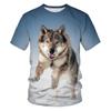 Summer Trendy Wolf Men's T-shirt 3D Digital Printed Short Sleeve Fashion Personalized Men's Wear T-Shirts Men’s